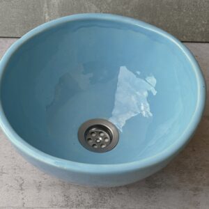 Ręcznie wykonana umywalka ceramiczna " błękitny spokój"